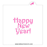 Fancy Happy New Year Stencil