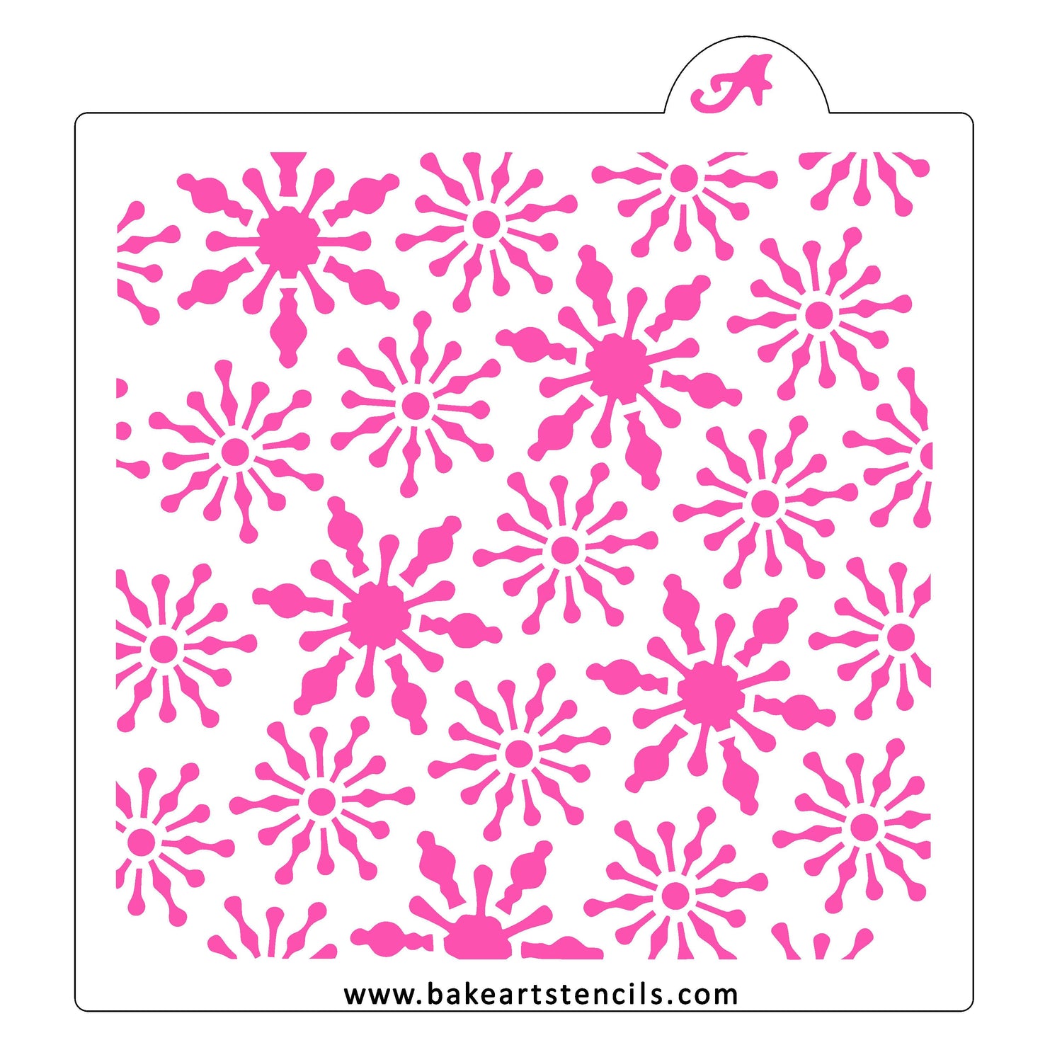 Fancy Snowflake Pattern Stencil