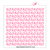 Fancy XOXO Pattern Stencil