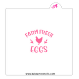 Farm Fresh Eggs Cookie Stencil