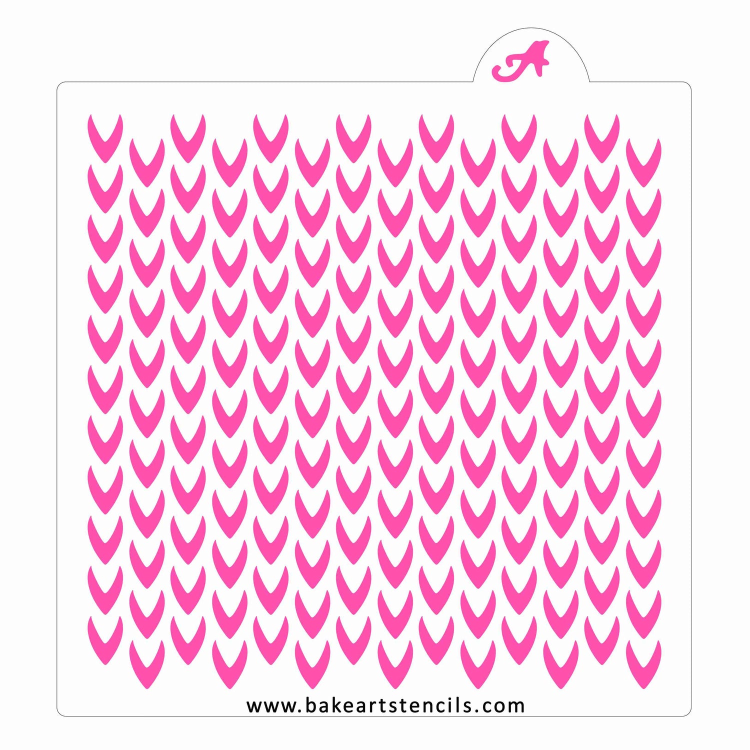 Feather Pattern Cookie Stencil