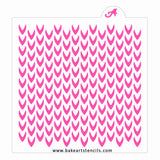 Feather Pattern Cookie Stencil