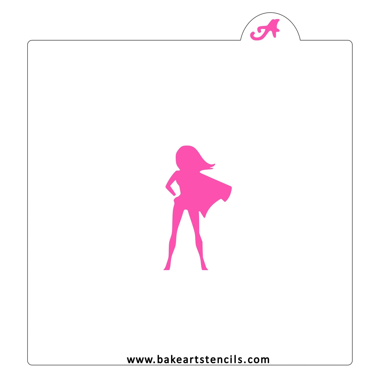 Female Super Hero Stencil