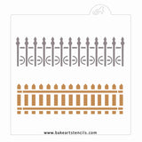 Fence Styles Cookie Stencil