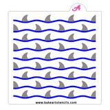 Fin Swim Pattern Stencil Set