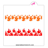 Flames and Fire Stencil