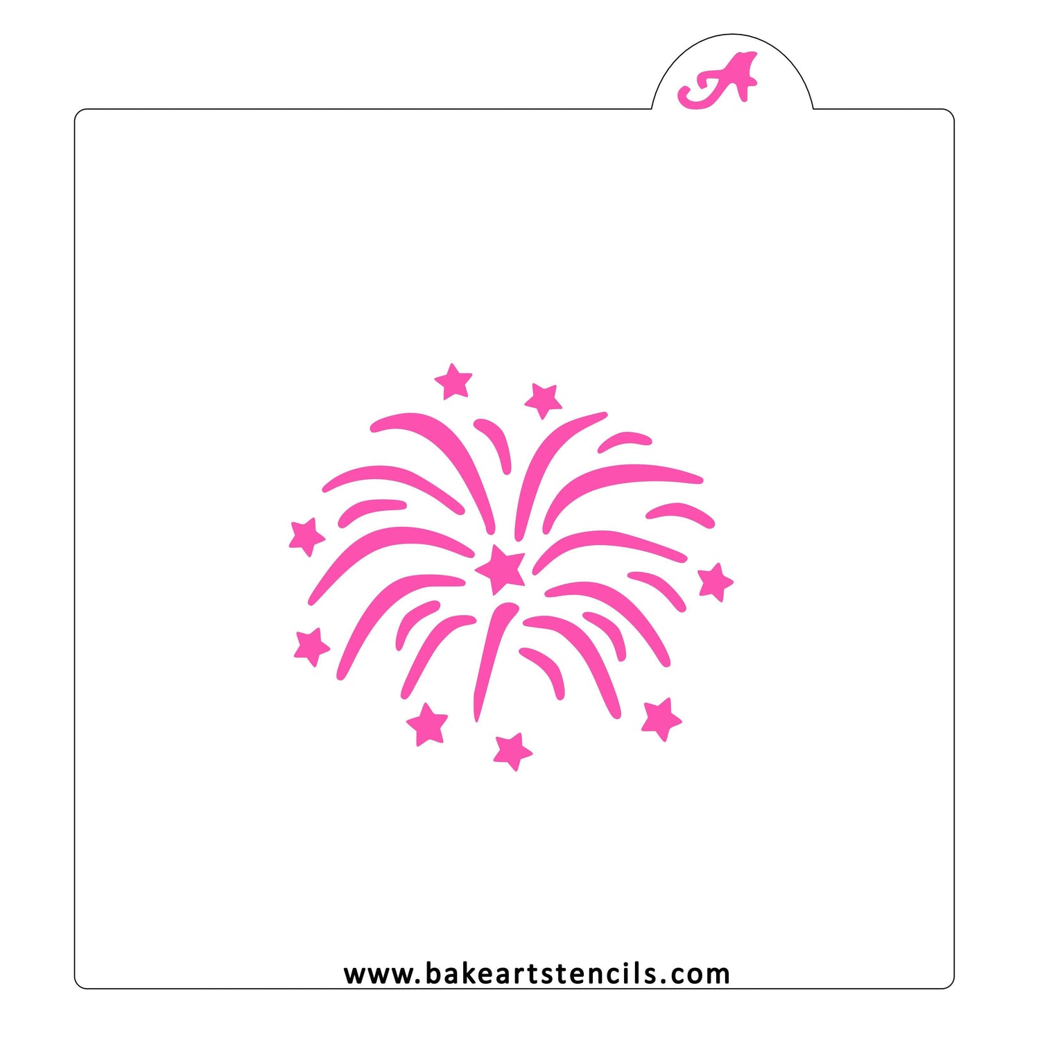 Fireworks Cookie Stencil