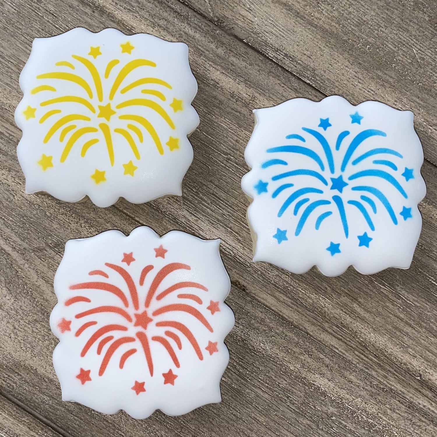 Fireworks Cookie Stencil