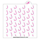 Fish Hook Pattern Stencil