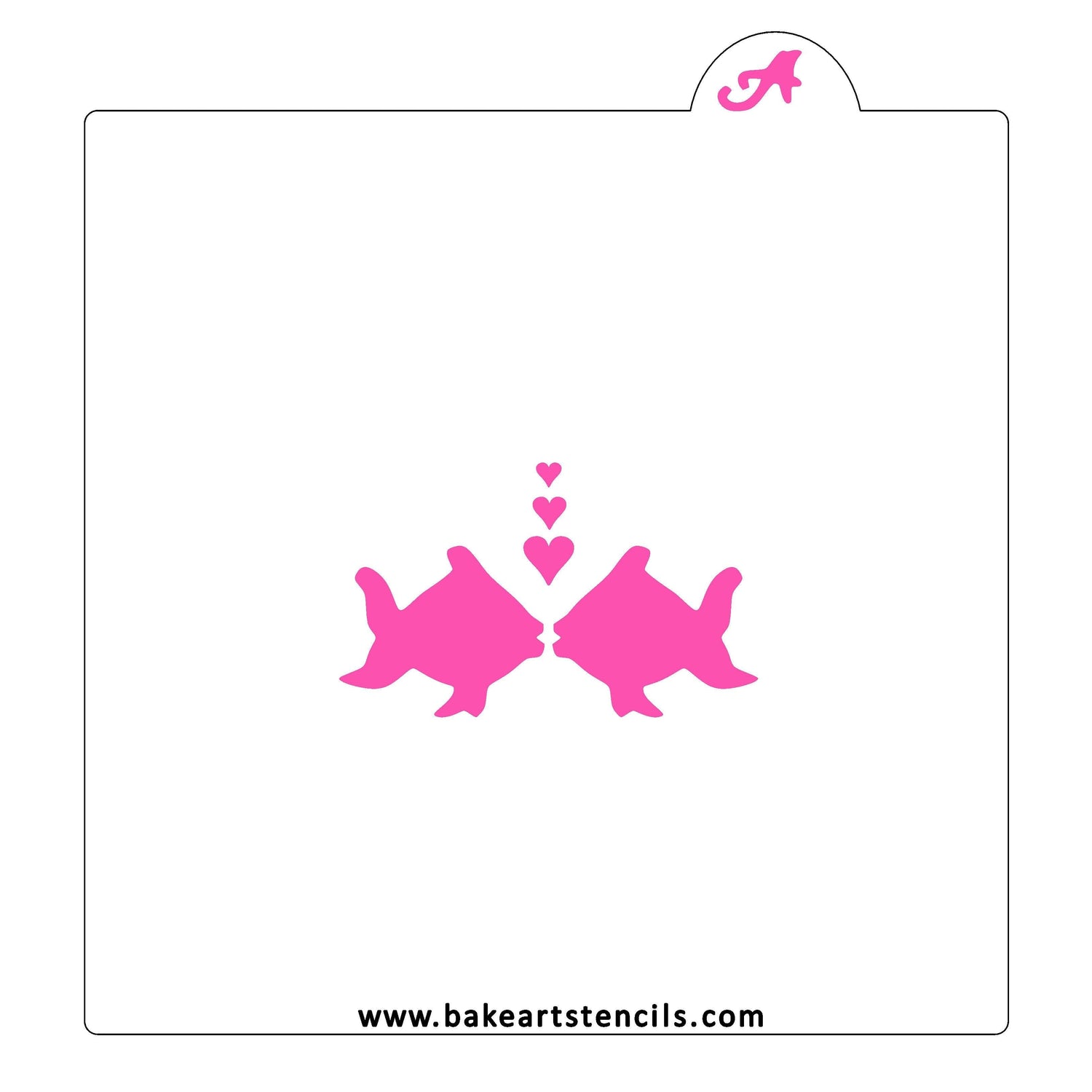 Fish Kiss Cookie Stencil