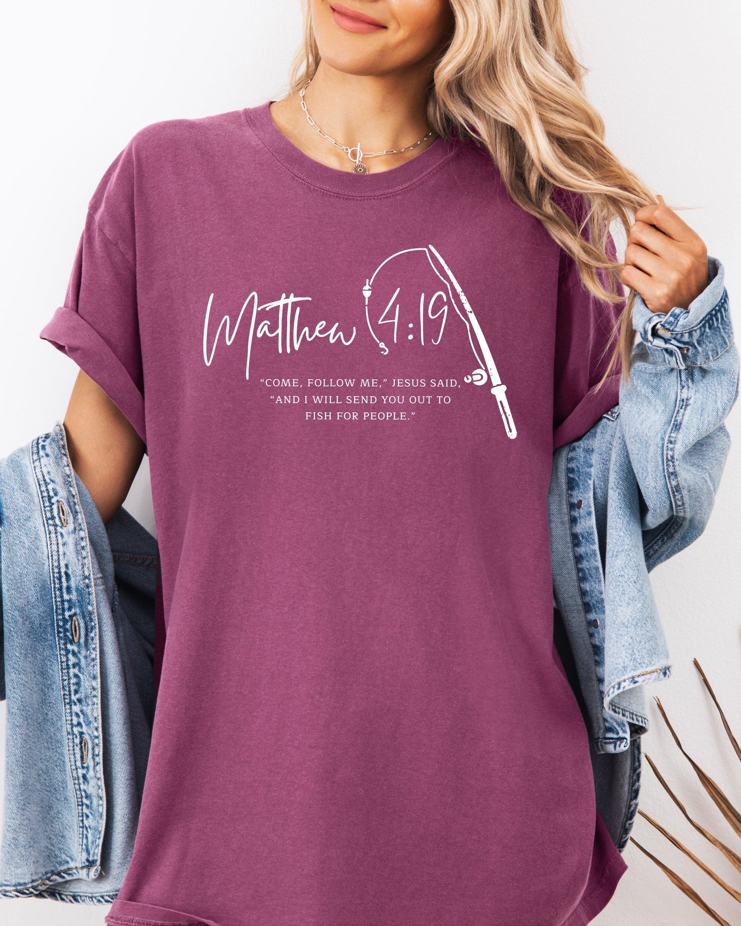 Fish for People Christian Comfort Colors Garment-Dyed T-Shirt – Discipleship Faith Graphic Tee