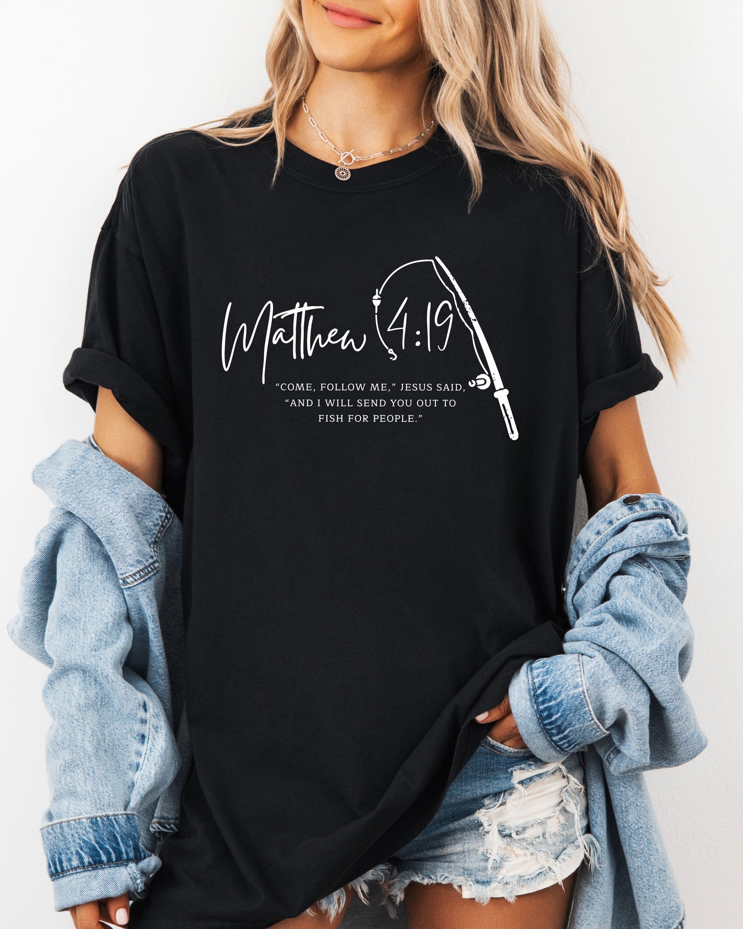 Fish for People Christian Comfort Colors Garment-Dyed T-Shirt – Discipleship Faith Graphic Tee