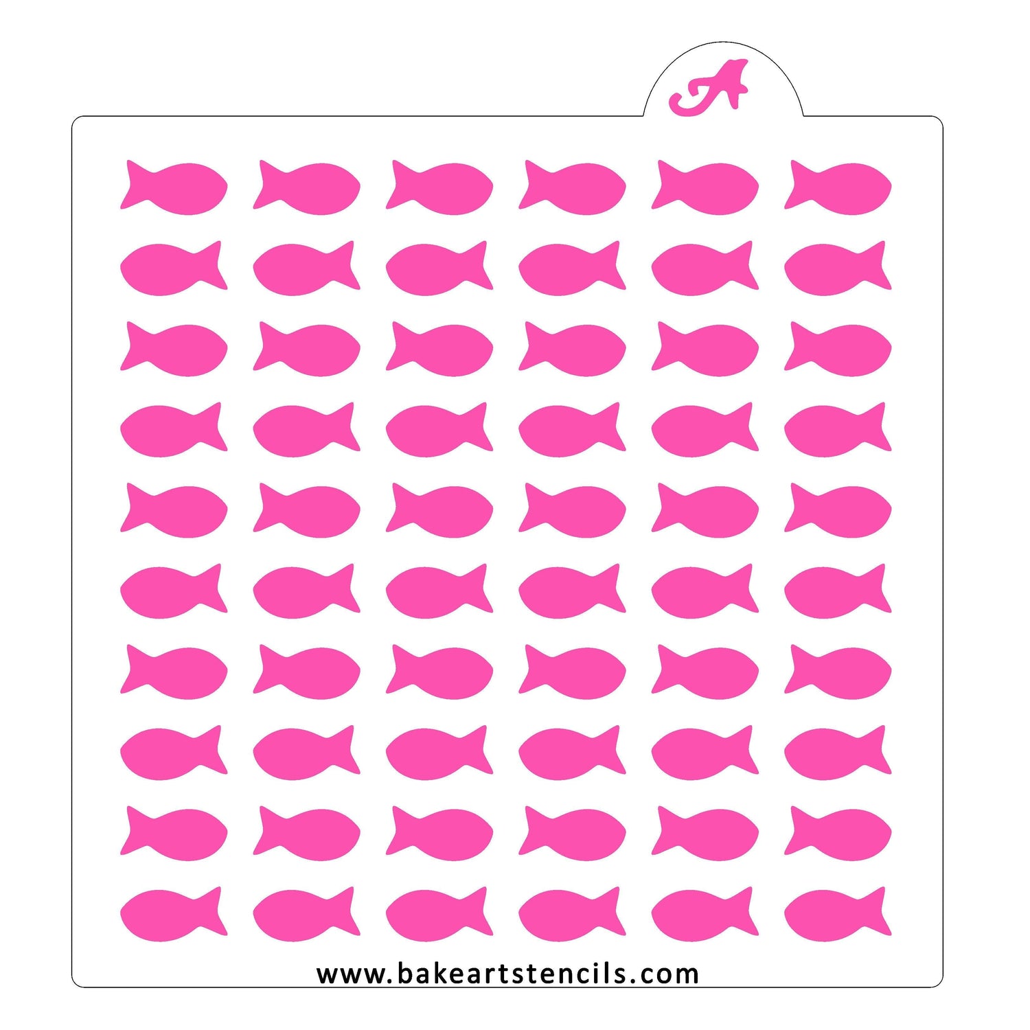 Fishy Fishy Pattern Cookie Stencil