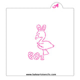 Flamingo Bunny PYO Cookie Stencil