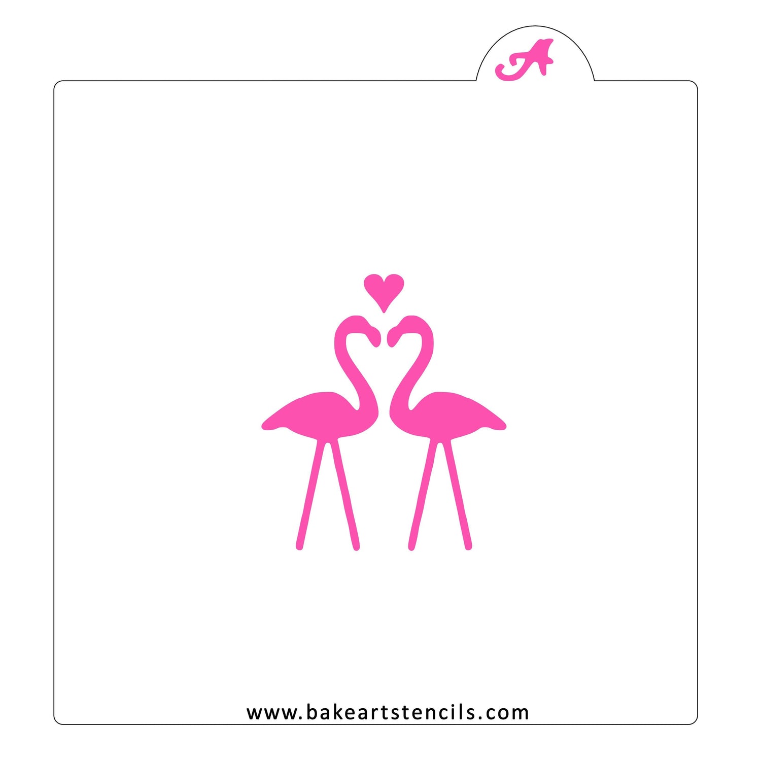 Flamingo Love Cookie Stencil