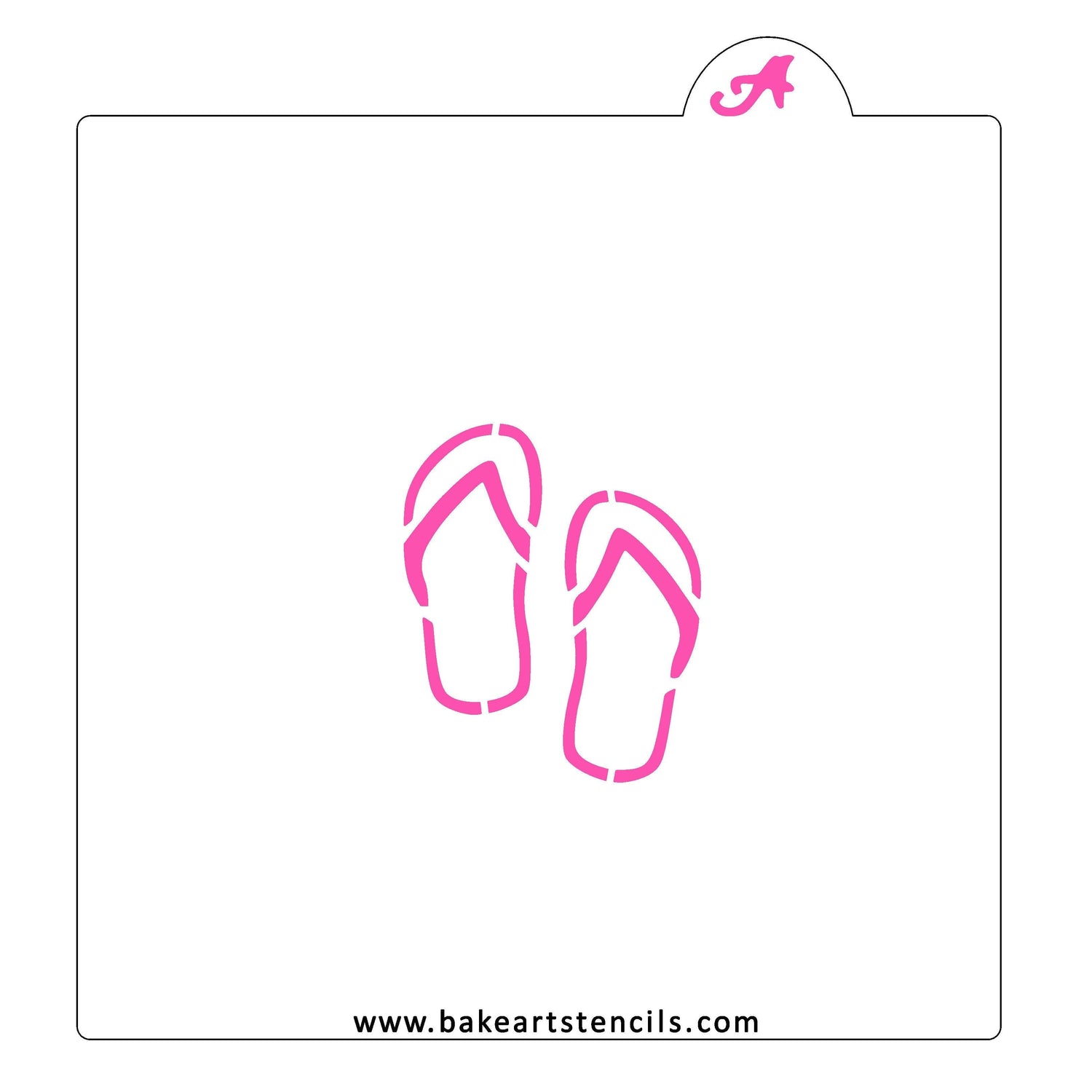 Flip Flops Cookie Stencil