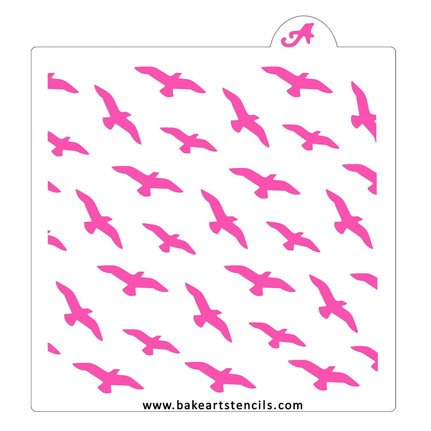 Flock of Birds Pattern Stencil