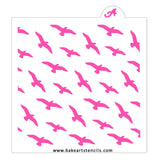 Flock of Birds Pattern Stencil