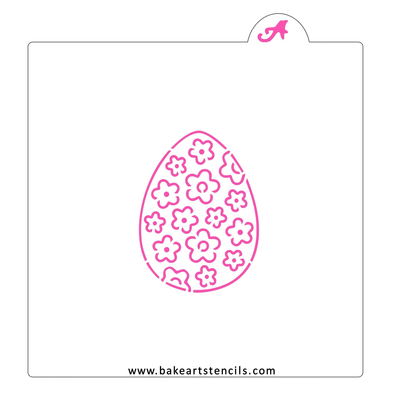 Floral Easter Egg PYO Cookie Stencil