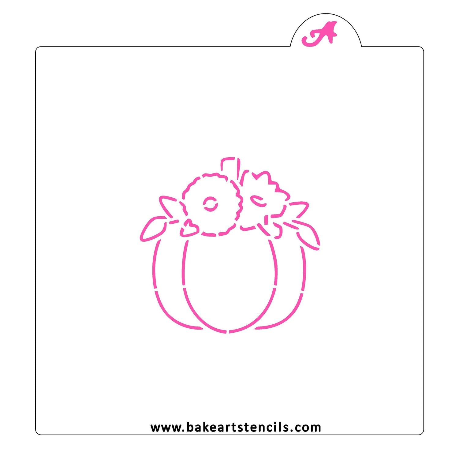 Floral Pumpkin PYO Cookie Stencil