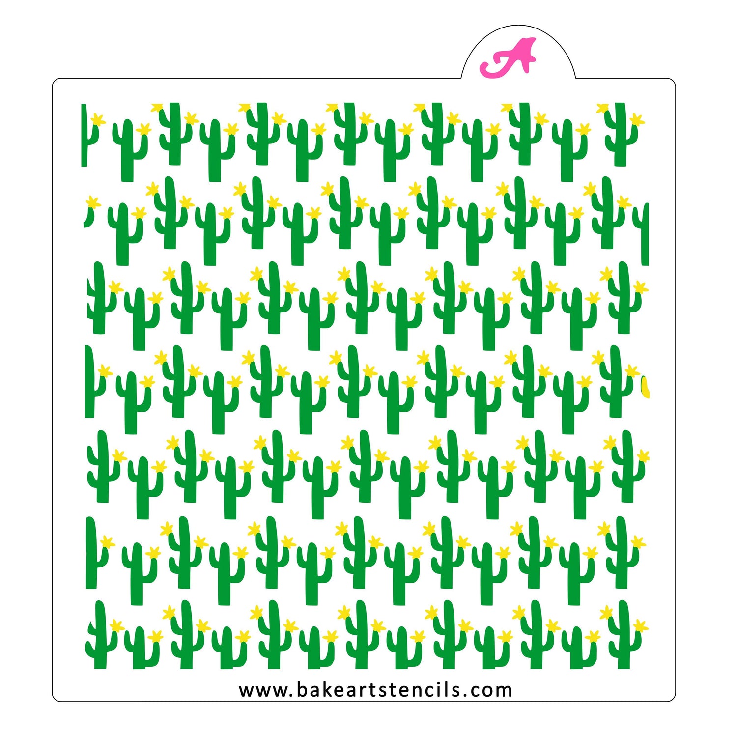 Flowering Cactus Pattern Stencil Set