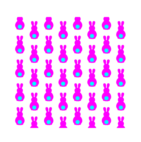Fluffy Bunny Tail Stencil Set