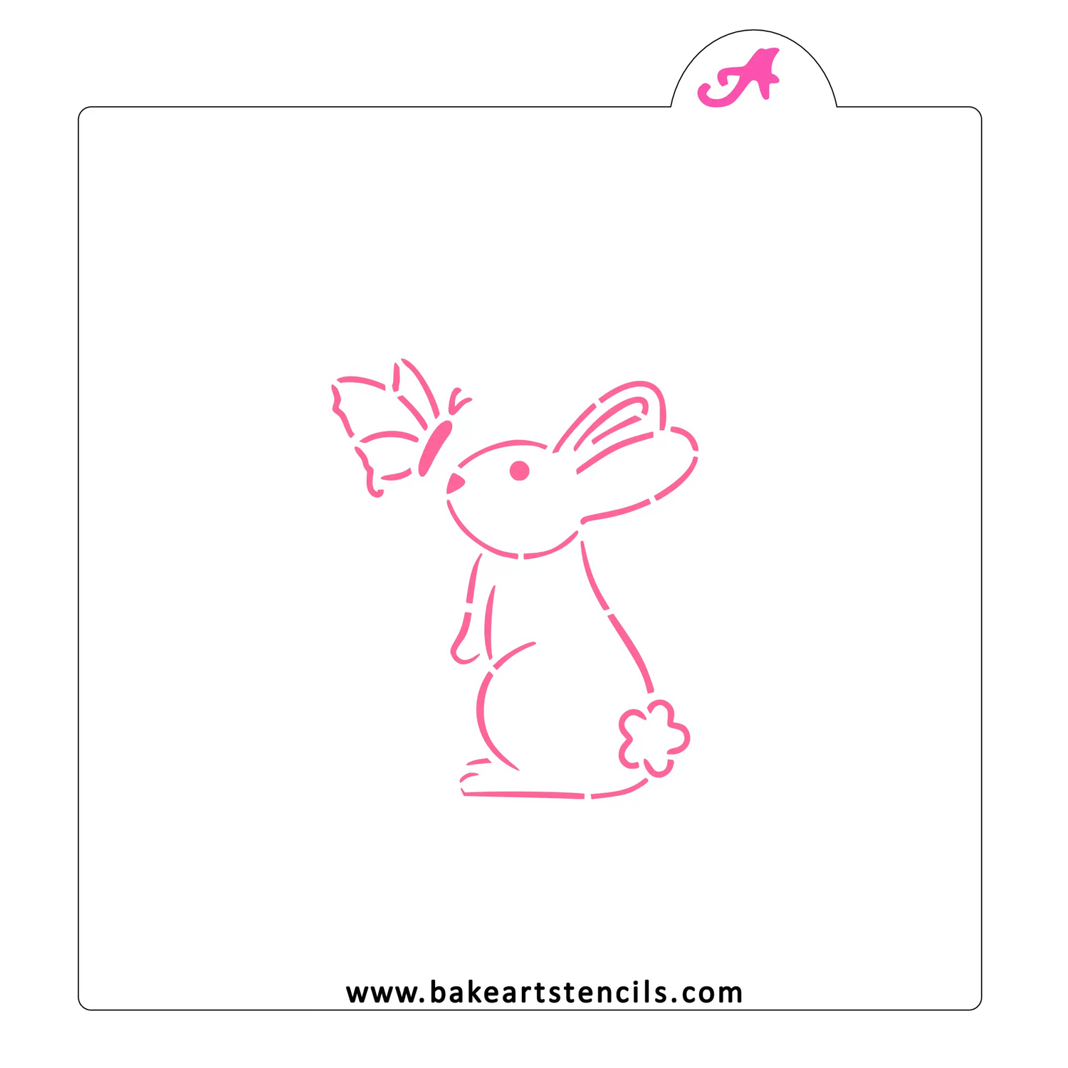 Flutter Bunny PYO Cookie Stencil