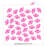 Football Pattern Cookie Stencil