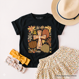 Kids Fall Blessings T-Shirt, Autumn Christian Faith Tee for Youth