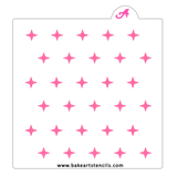 Four Point Stars Pattern Stencil