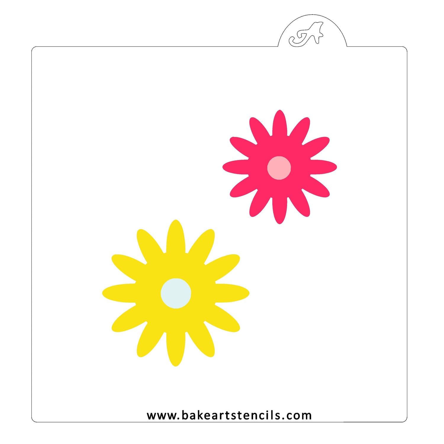 Frilly Flowers Cookie Stencil