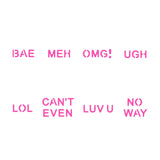 Fun Conversation Hearts Stencil Set