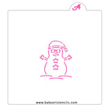 Fun in the Sun Snowman PYO Cookie Stencil