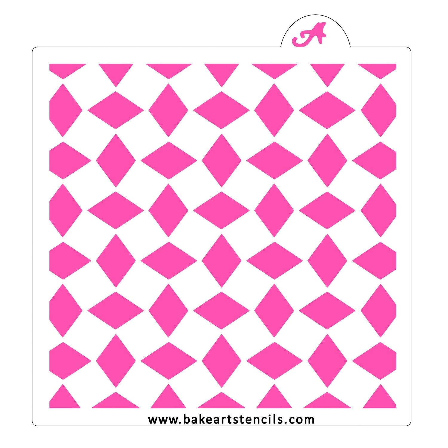 Geometric Diamonds Pattern Stencil