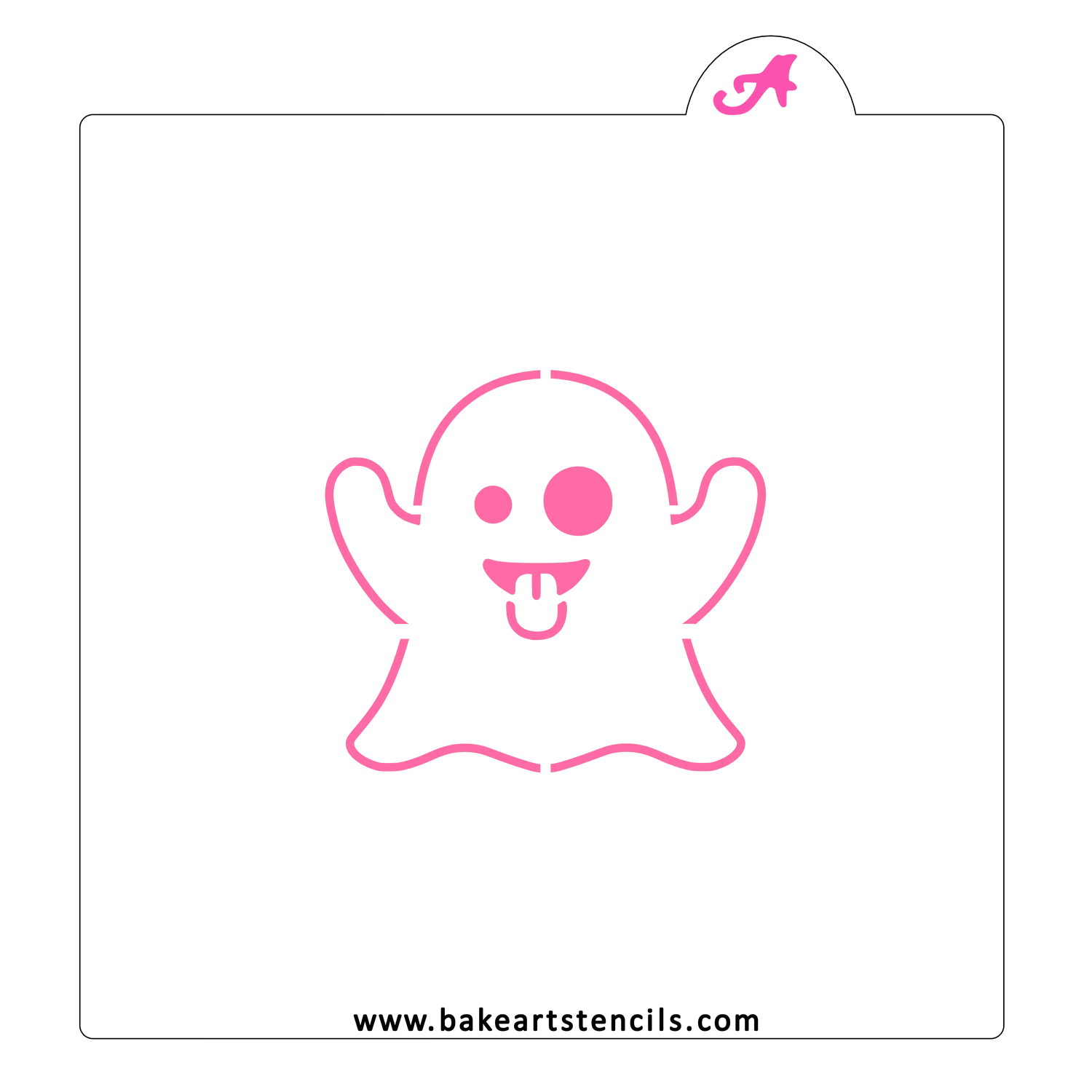 Ghost Emoji Cookie Stencil