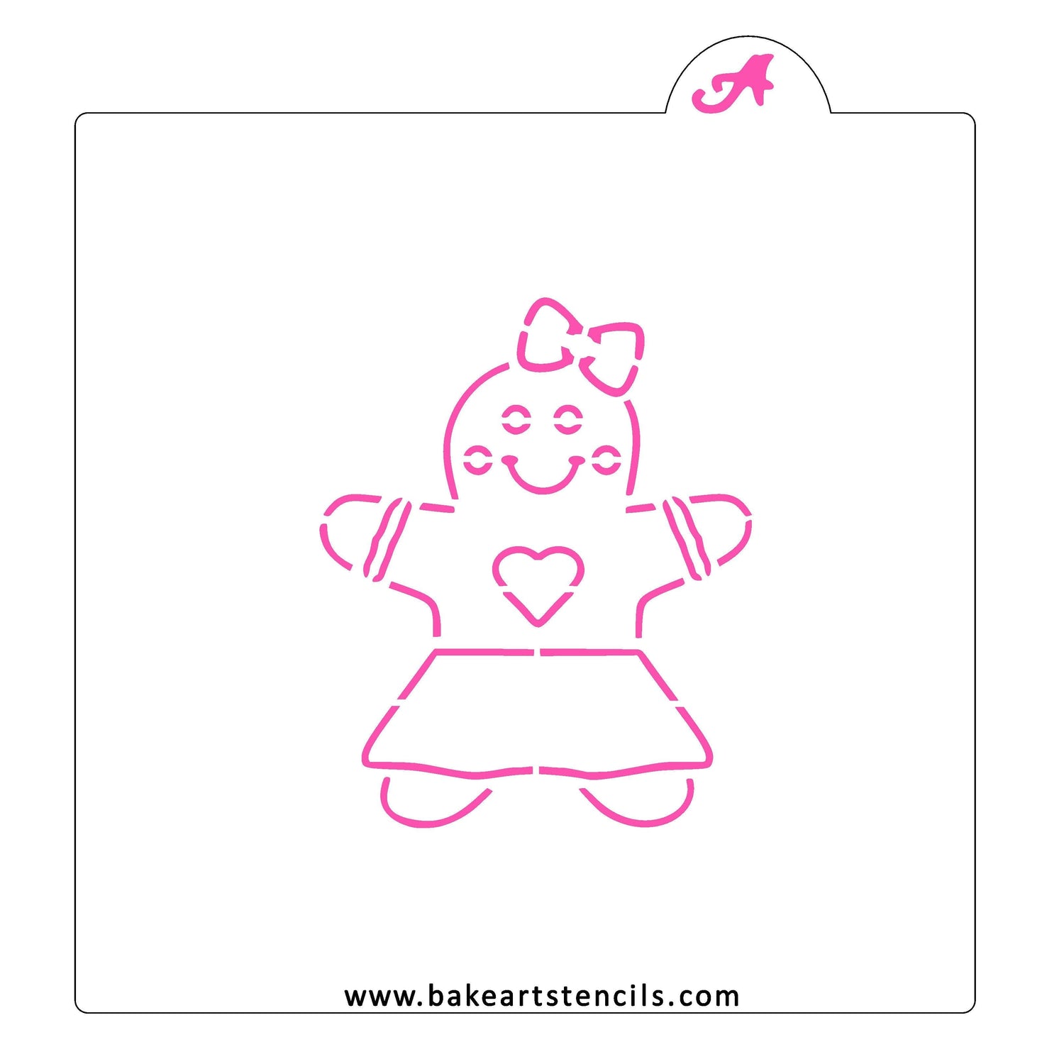 Gingerbread Girl PYO Cookie Stencil