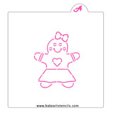 Gingerbread Girl PYO Cookie Stencil