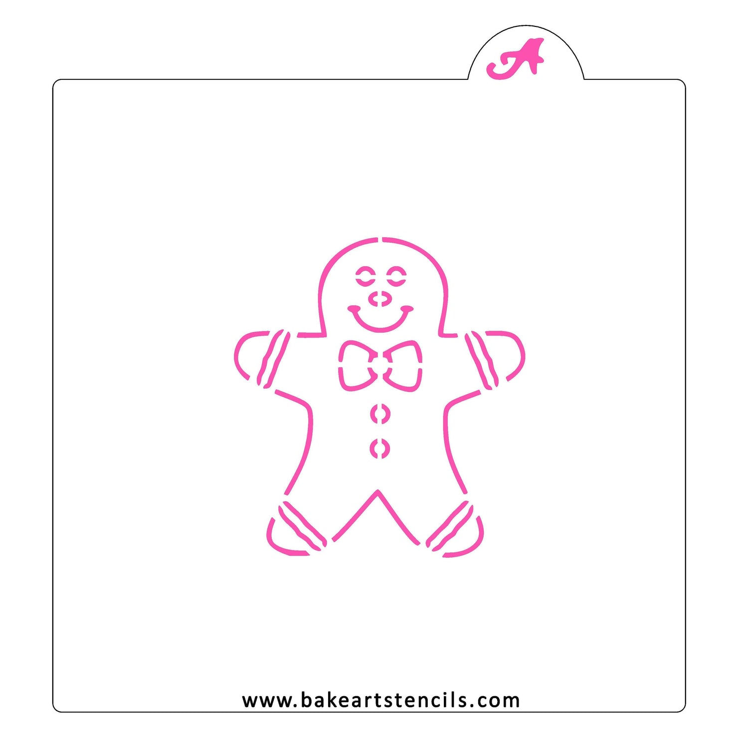 Gingerbread Man PYO Cookie Stencil