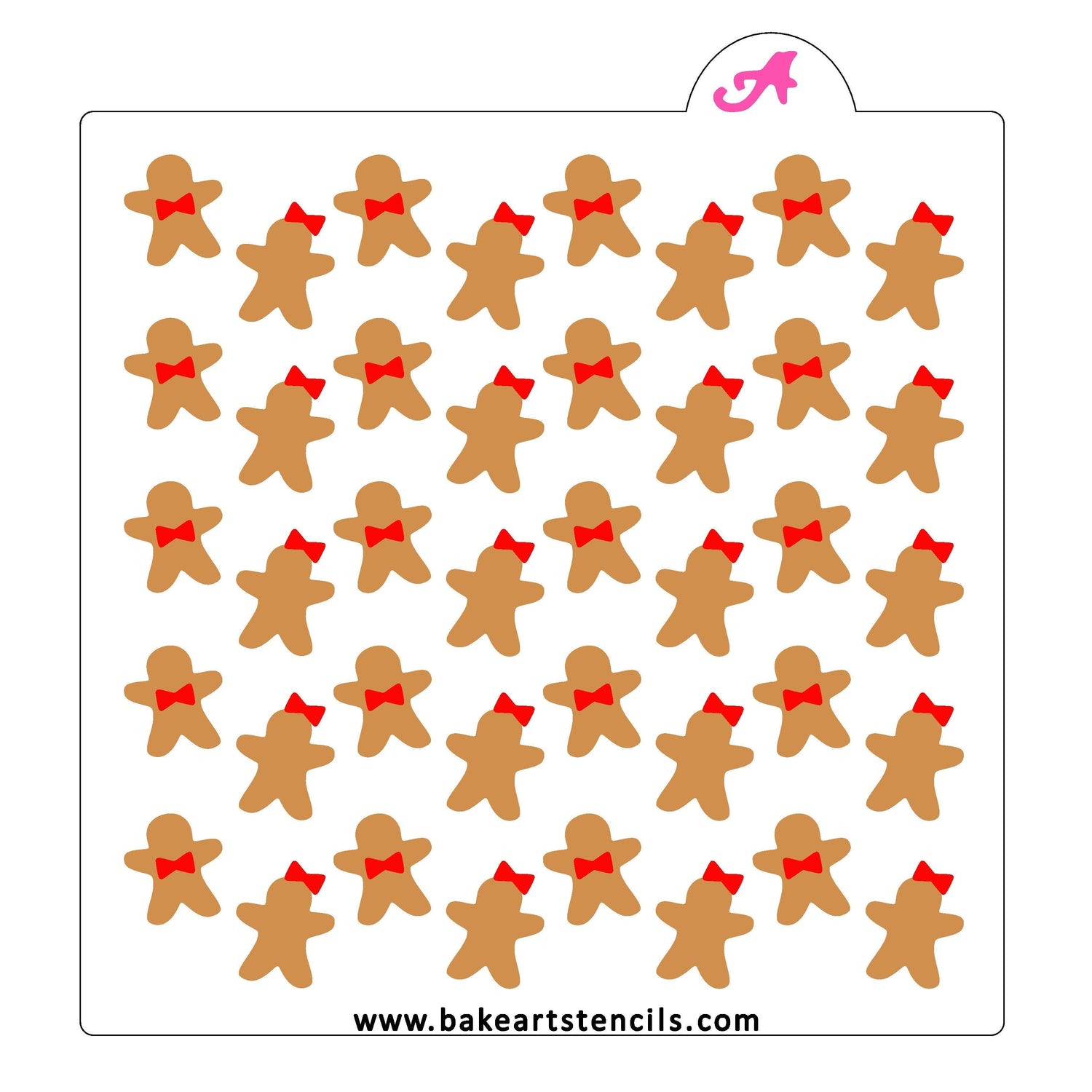 Gingerbread and Bows Stencil Set
