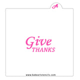 Give Thanks Cookie Stencil