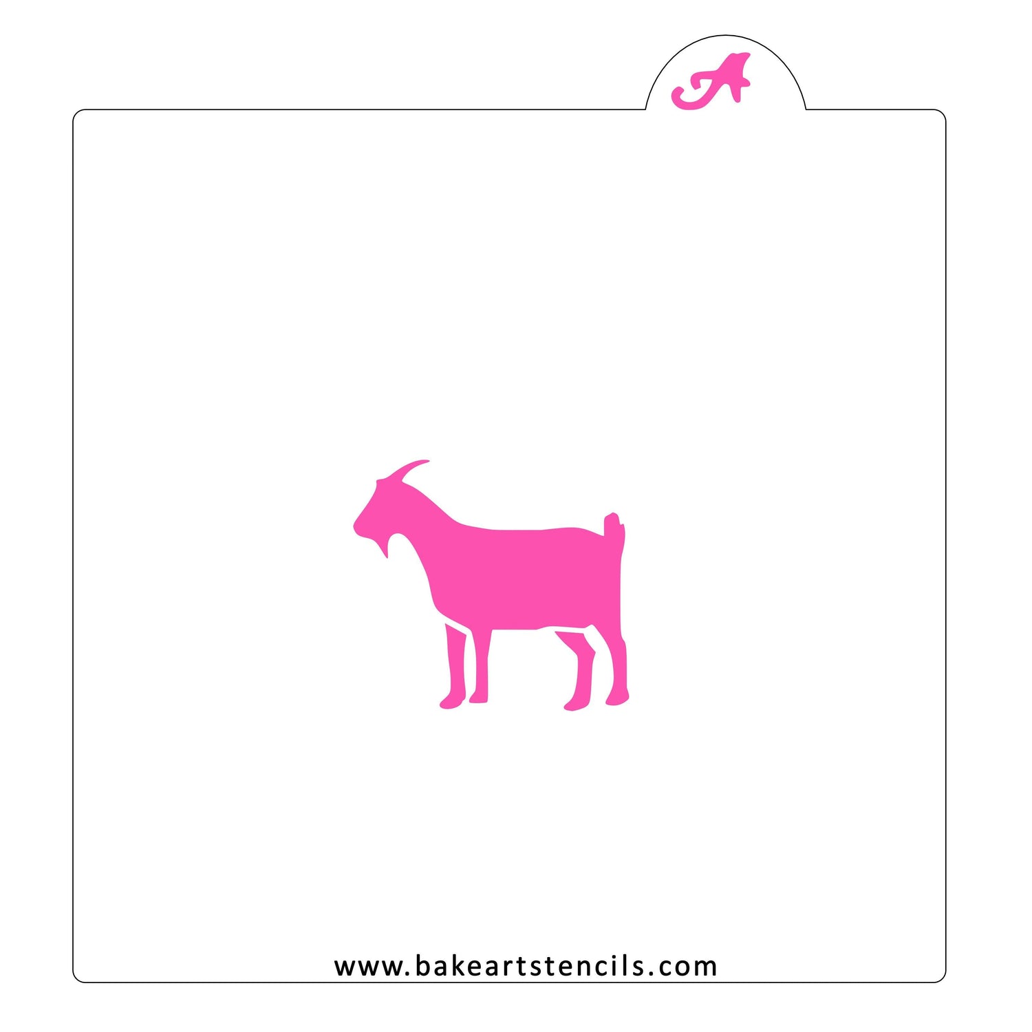 Goat Silhouette Cookie Stencil