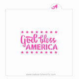 God Bless America Cookie Stencil