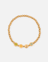 Gold WWJD Letter Bracelet
