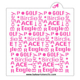 Golf Talk Pattern Cookie Stencil