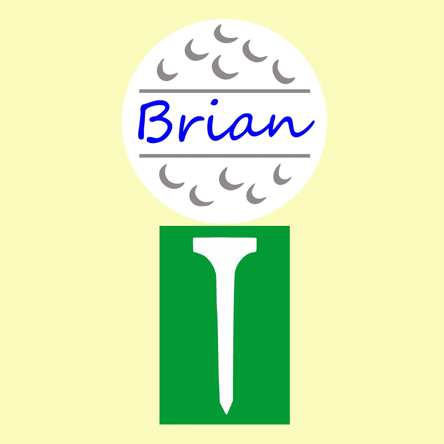 Golf and Tee Cookie Stencil