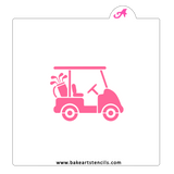 Golf Cart Cookie Stencil