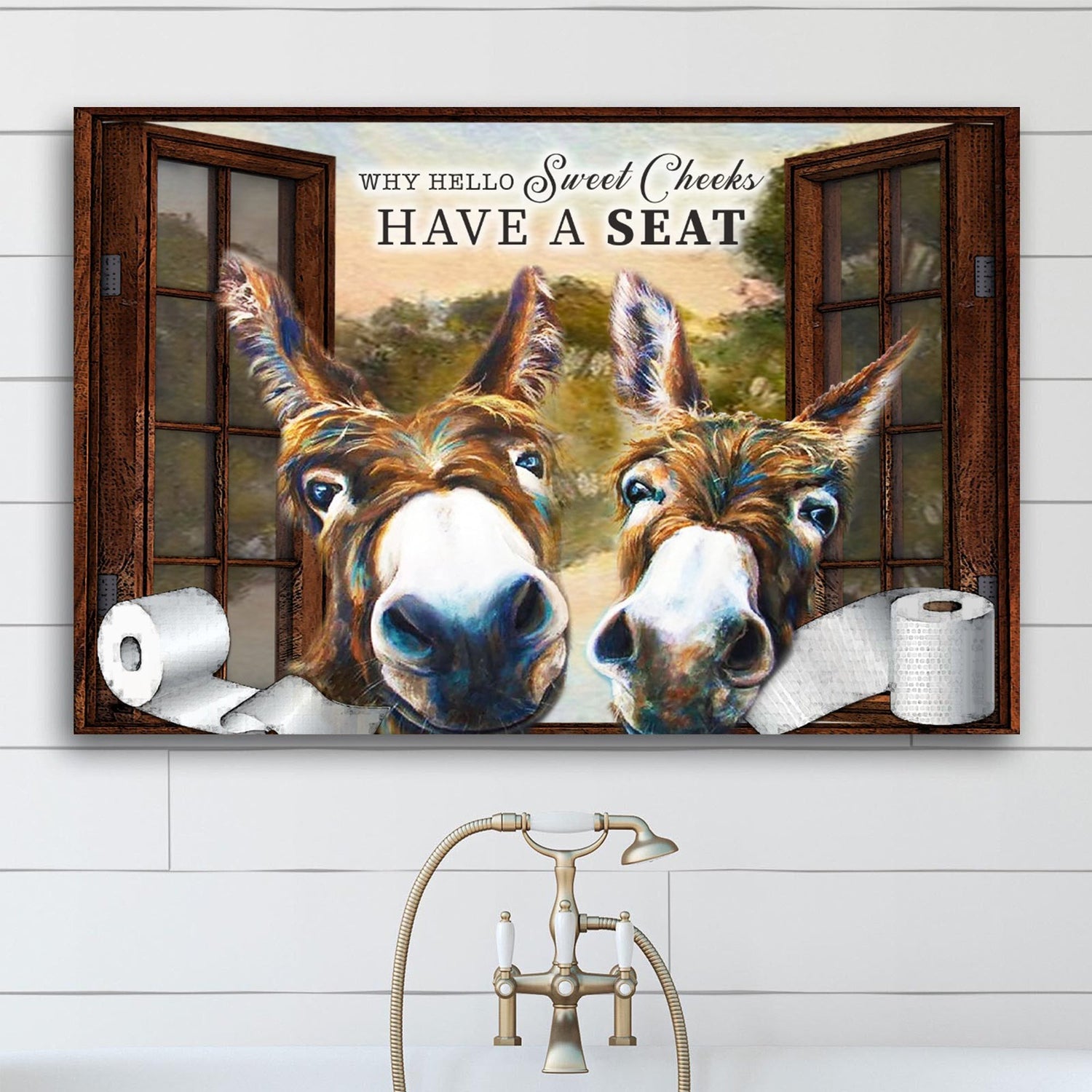 Have A Seat Sweet Cheeks Bathroom Sign