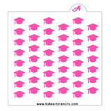 Graduation Cap Pattern Stencil