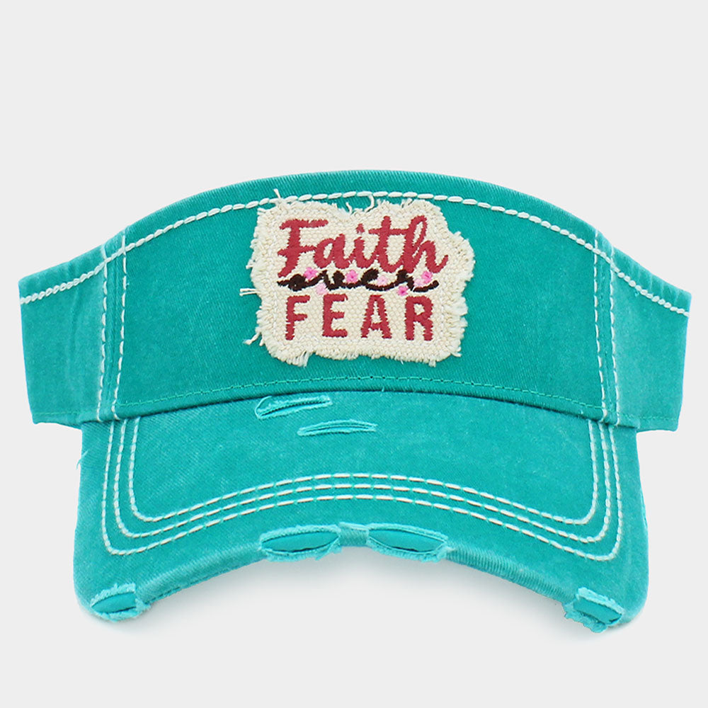 Faith Fear Vintage Visor Hat
