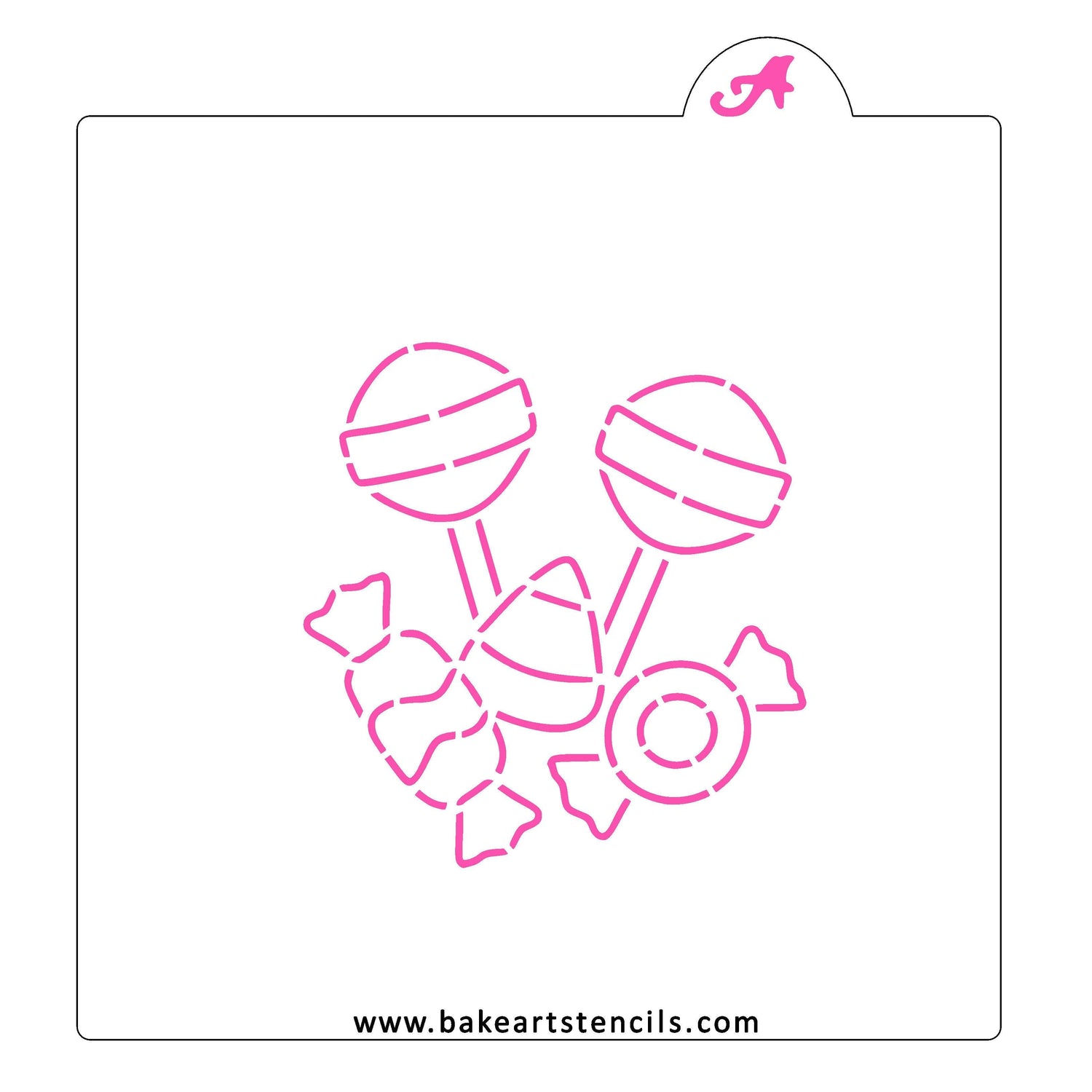 Halloween Candy PYO Cookie Stencil